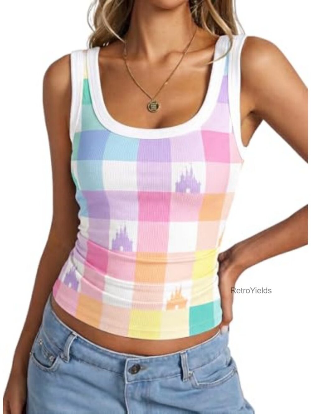 Women's Sleeveless Graphic Tank Top Polyester Spandex Casual Vacation Top